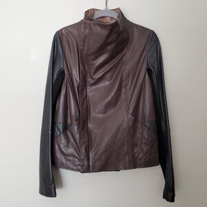 NWOT Vince Color Block Leather Jacket